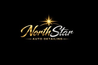 NorthStar Auto Detailing logo featuring gold and silver cursive text with a star symbol on black background