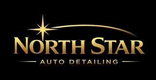 North Star Auto Detailing logo with golden text and star icon on black background